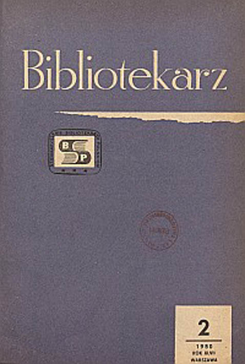 Okładka Bibliotekarz 1980, nr 2