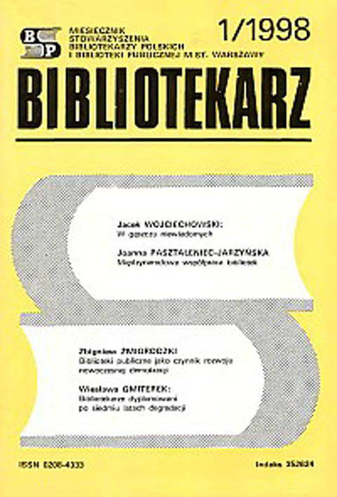 Okładka Bibliotekarz 1998, nr 1
