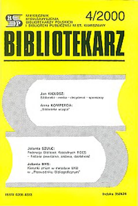 Okładka Bibliotekarz 2000, nr 4