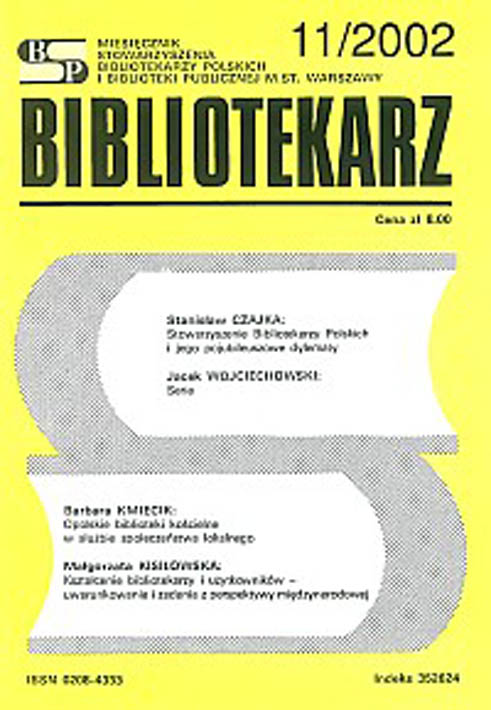 Okładka Bibliotekarz 2002, nr 11