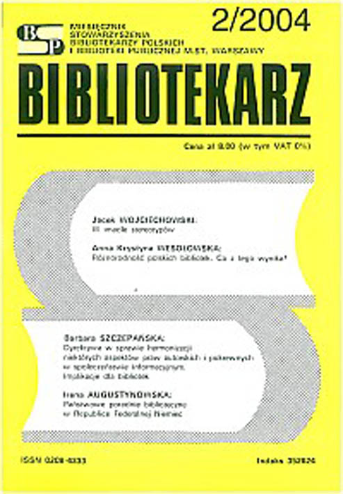 Okładka Bibliotekarz 2004, nr 2
