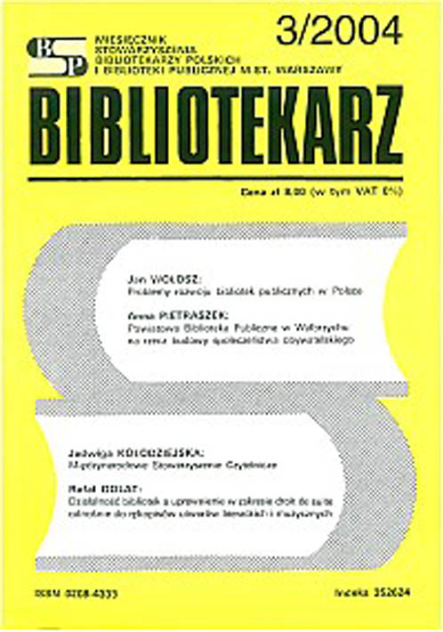 Okładka Bibliotekarz 2004, nr 3