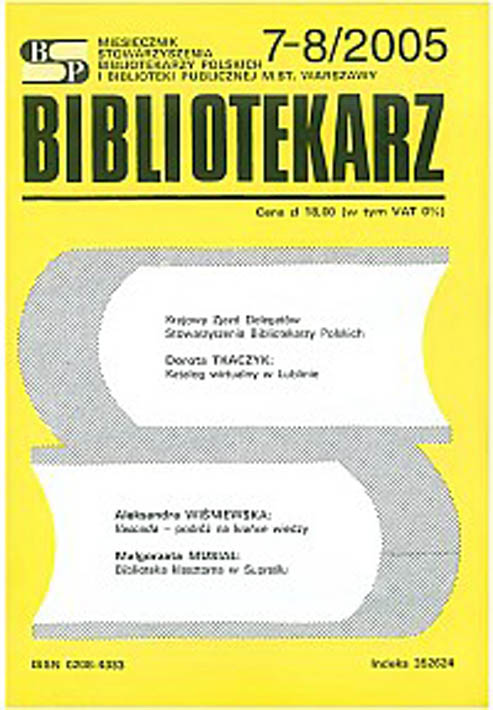 Okładka Bibliotekarz 2005, nr 7-8