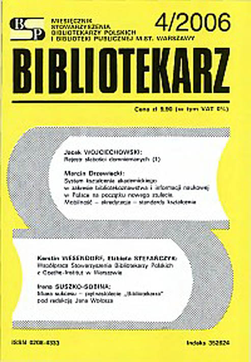 Okładka Bibliotekarz 2006, nr 4