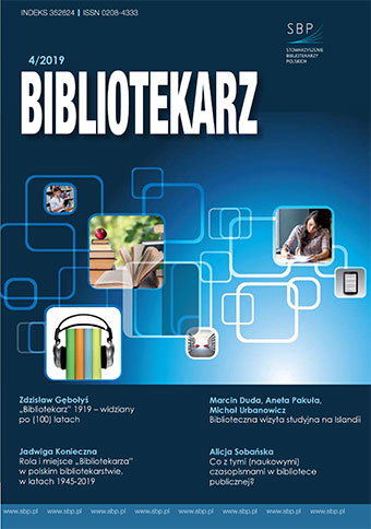 Okładka Bibliotekarz 2019, nr 4