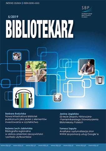 Okładka Bibliotekarz 2019, nr 5