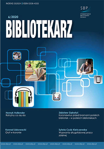 Okładka Bibliotekarz 2020, nr 6