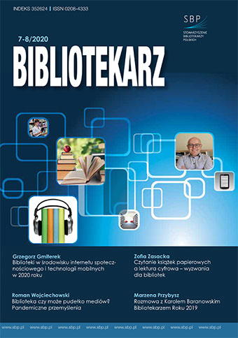 Okładka Bibliotekarz 2020, nr 7-8