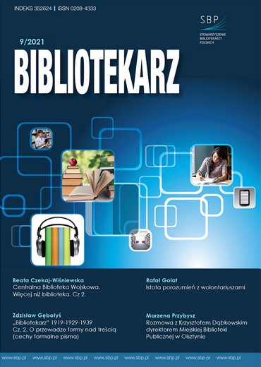 Bibliotekarz 2021, nr 9