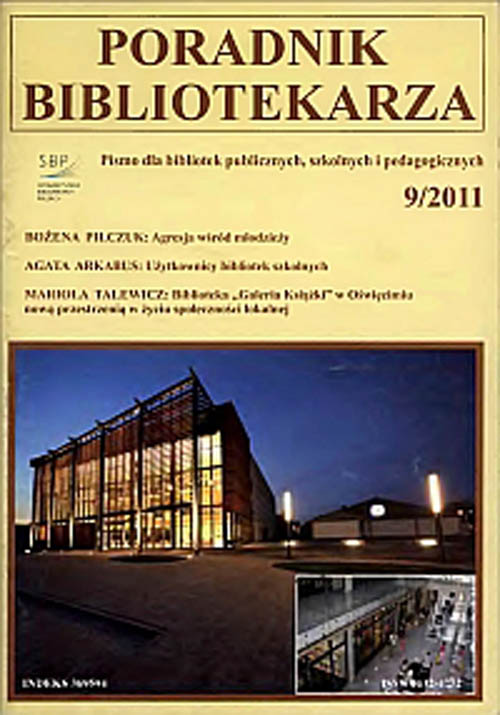 Okładka Poradnik Bibliotekarza 2011, nr 9