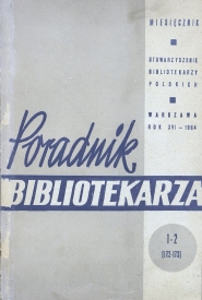 Okładka Poradnik Bibliotekarza 1964, nr 1-2