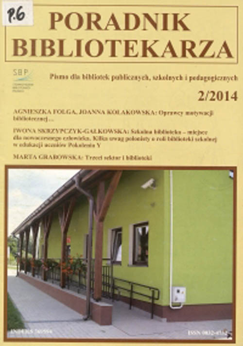 Okładka Poradnik Bibliotekarza 2014, nr 2