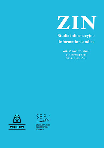 Architektura informacji w piśmiennictwie zagranicznym 1982–2018